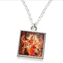Lord Narasima Sterling Silver Picture Pendant